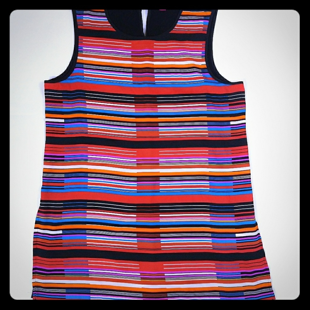 Vince Camuto Colorful Striped Top Med